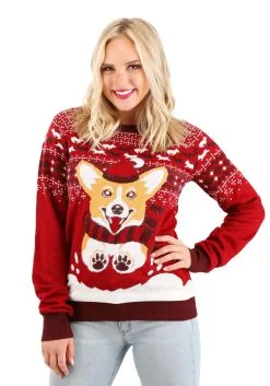 A Very Corgi Christmas Ugly Christmas Sweater For Adults -Costumes Sales Store adult a very corgi christmas ugly christmas sweater 5