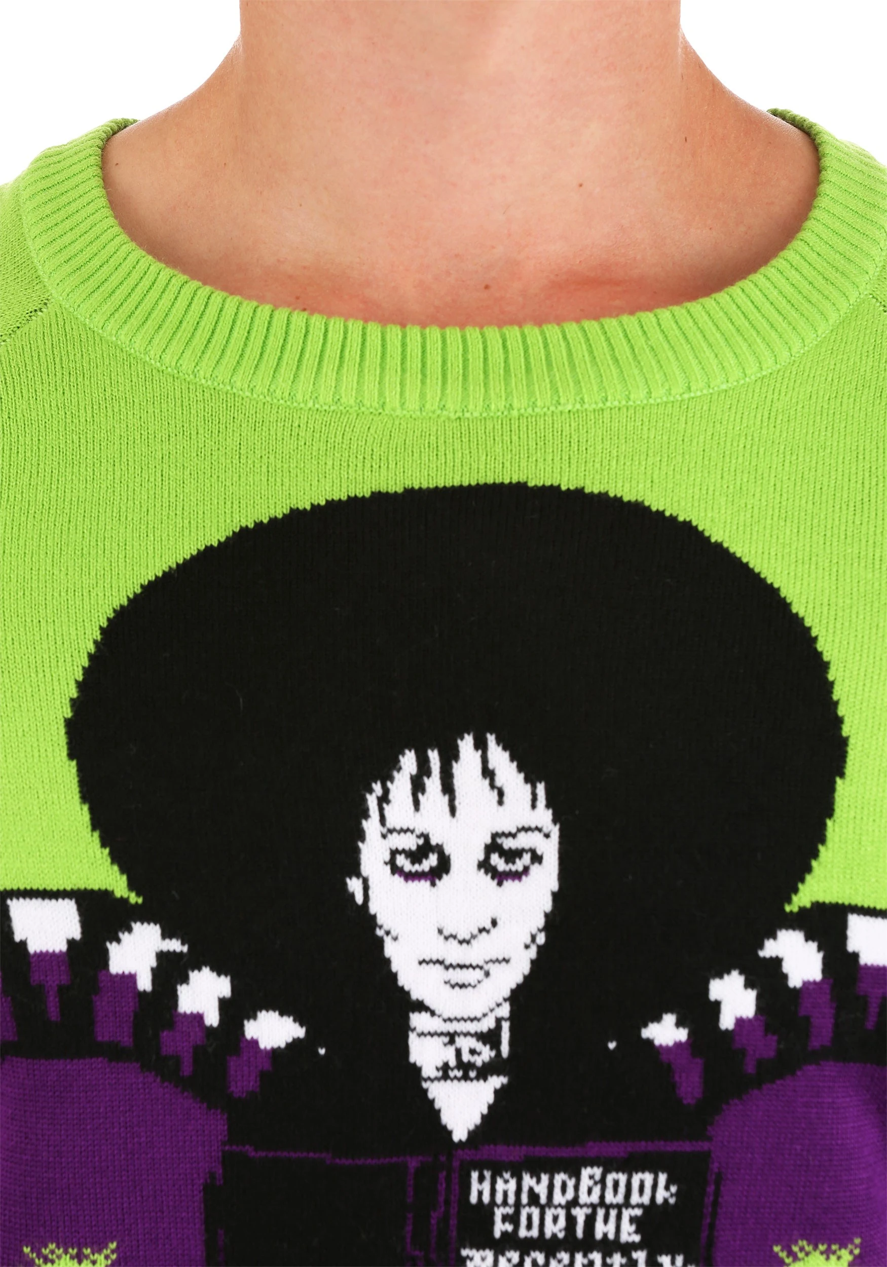 Beetlejuice Lydia Deetz Adult Halloween Sweater 8 Beetlejuice Lydia Deetz Adult Halloween Sweater - Image 6