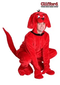 Clifford The Big Red Dog Adult Costume -Costumes Sales Store adult clifford the big red dog costume alt 2