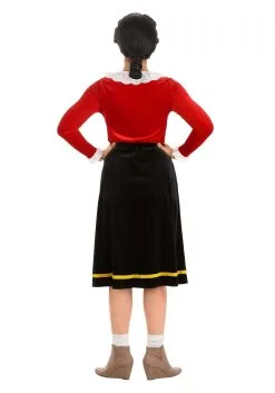 Deluxe Olive Oyl Costume Dress For Women -Costumes Sales Store adult deluxe olive oyl costume alt 1
