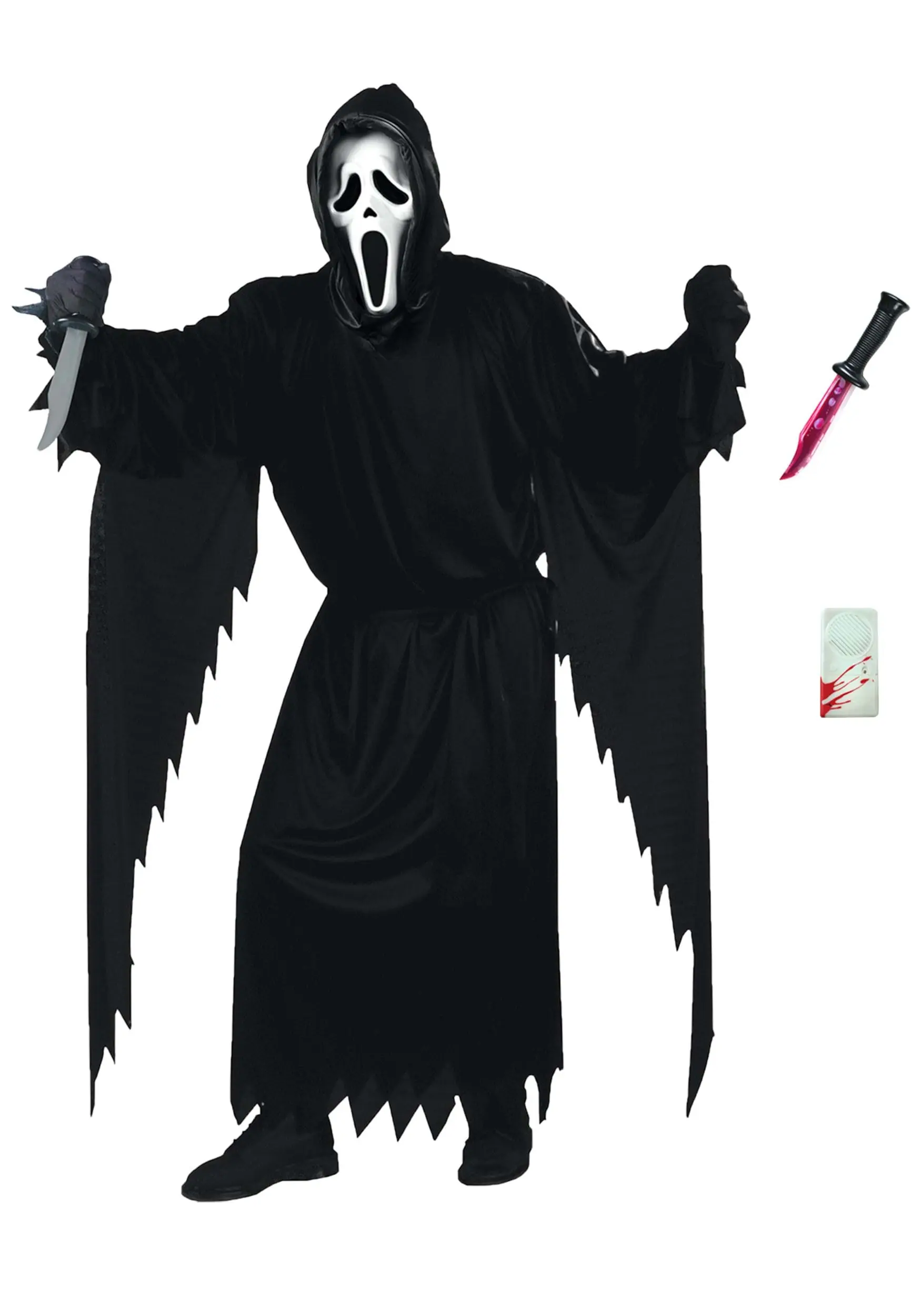 Ghost Face Costume Set For Adults 3 Ghost Face Costume Set For Adults