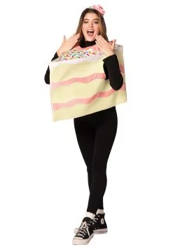 Slice Of Pink Cake Costume For Adults