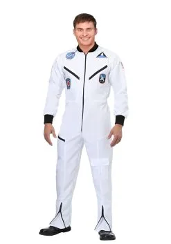 White Astronaut Jumpsuit Adult Costume 7 White Astronaut Jumpsuit Adult Costume -Costumes Sales Store adult white astronaut jumpsuit costume 2