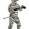 Zebra Suit And Mouth Mover Mask For Adults