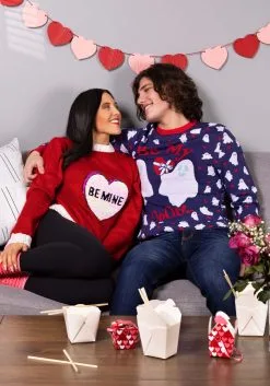 Be Mine Valentine's Day Adult Sweater -Costumes Sales Store be mine valentines day sweater alt 7