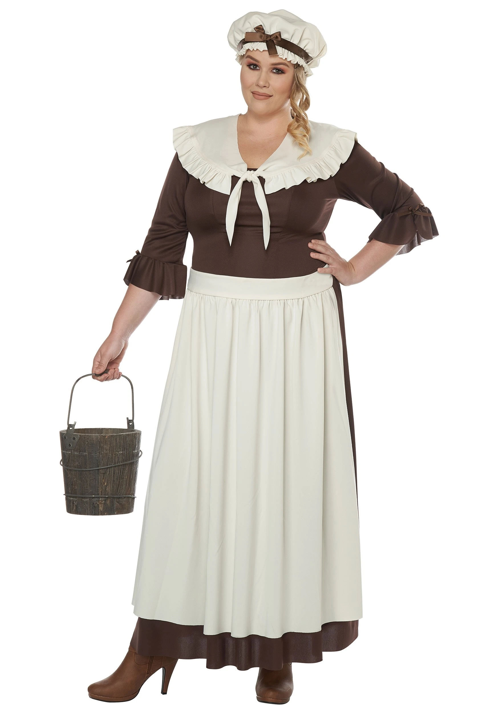 Colonial Village Woman Plus Size Costume 3 Colonial Village Woman Plus Size Costume