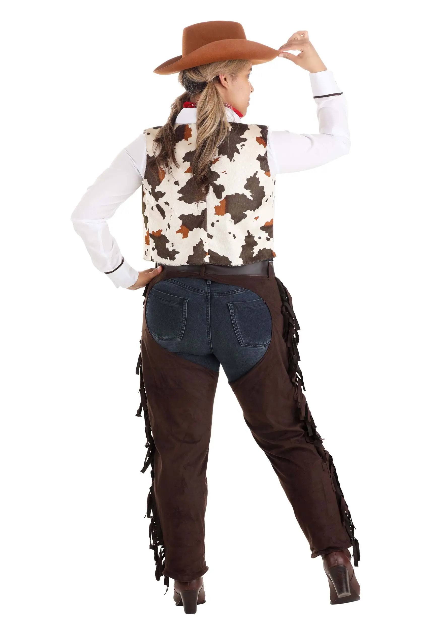 Adult Cowgirl Chaps Costume 5 Adult Cowgirl Chaps Costume - Image 3