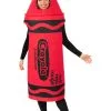 Adult Red Crayola Crayon Costume -Costumes Sales Store crayola red crayon adult costume