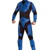 Deluxe Halo Blue Spartan Costume 2 Deluxe Halo Blue Spartan Costume -Costumes Sales Store deluxe halo blue spartan costume