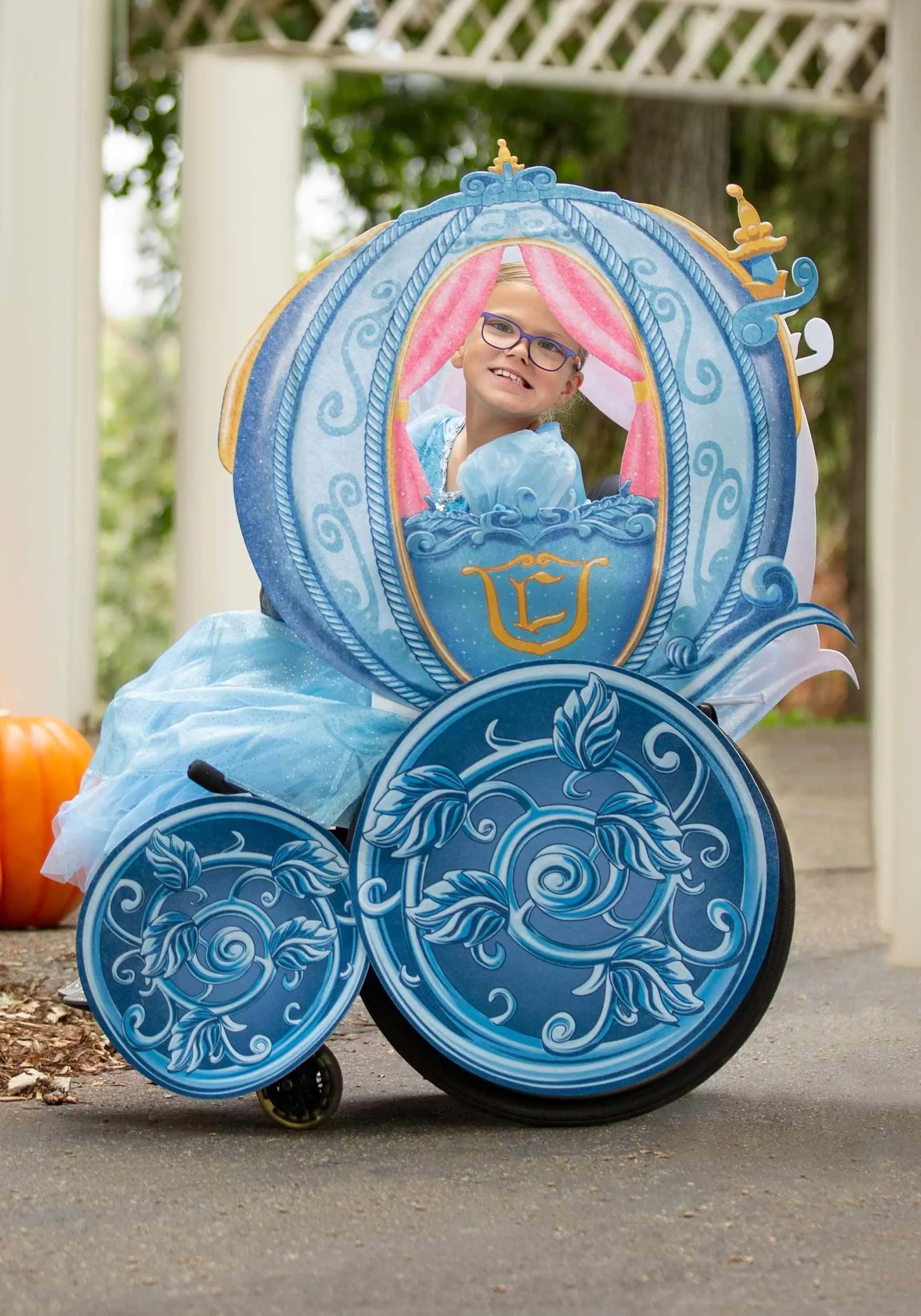 Cinderella Disney Princess Carriage Adaptive Wheelchair Cover Costume 3 Cinderella Disney Princess Carriage Adaptive Wheelchair Cover Costume