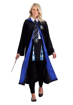 Harry Potter Deluxe Ravenclaw Robe For Adults -Costumes Sales Store harry potter adult deluxe ravenclaw robe 2