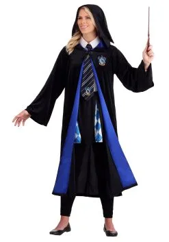 Harry Potter Deluxe Ravenclaw Robe For Adults -Costumes Sales Store harry potter adult deluxe ravenclaw robe 4