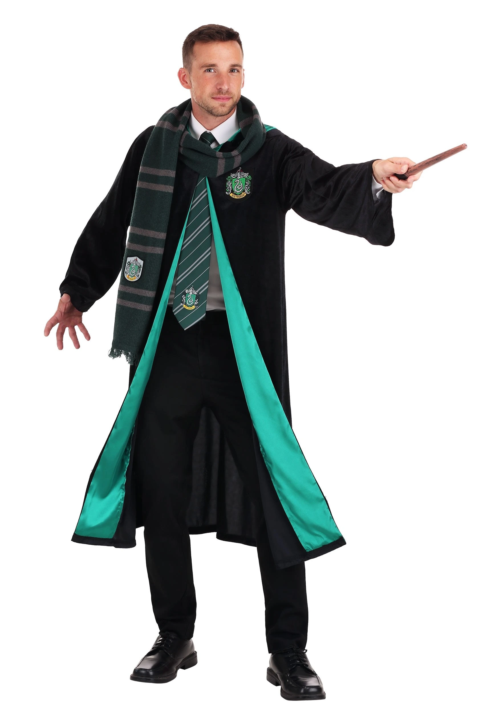Harry Potter Deluxe Slytherin Robe For Adults 5 Harry Potter Deluxe Slytherin Robe For Adults - Image 3