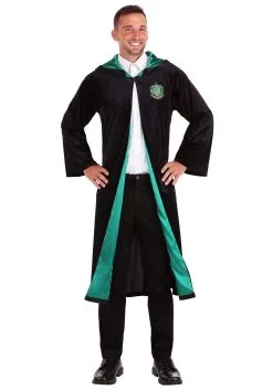 Harry Potter Deluxe Slytherin Robe For Adults 13 Harry Potter Deluxe Slytherin Robe For Adults -Costumes Sales Store harry potter adult deluxe slytherin robe 3