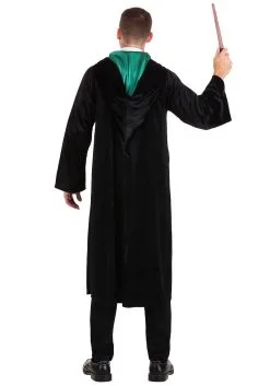 Harry Potter Deluxe Slytherin Robe For Adults 14 Harry Potter Deluxe Slytherin Robe For Adults -Costumes Sales Store harry potter adult deluxe slytherin robe 4