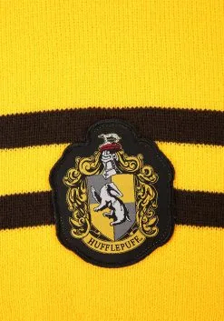 Harry Potter Deluxe Hufflepuff Knit Scarf 5 Harry Potter Deluxe Hufflepuff Knit Scarf -Costumes Sales Store harry potter deluxe hufflepuff knit scarf alt 1