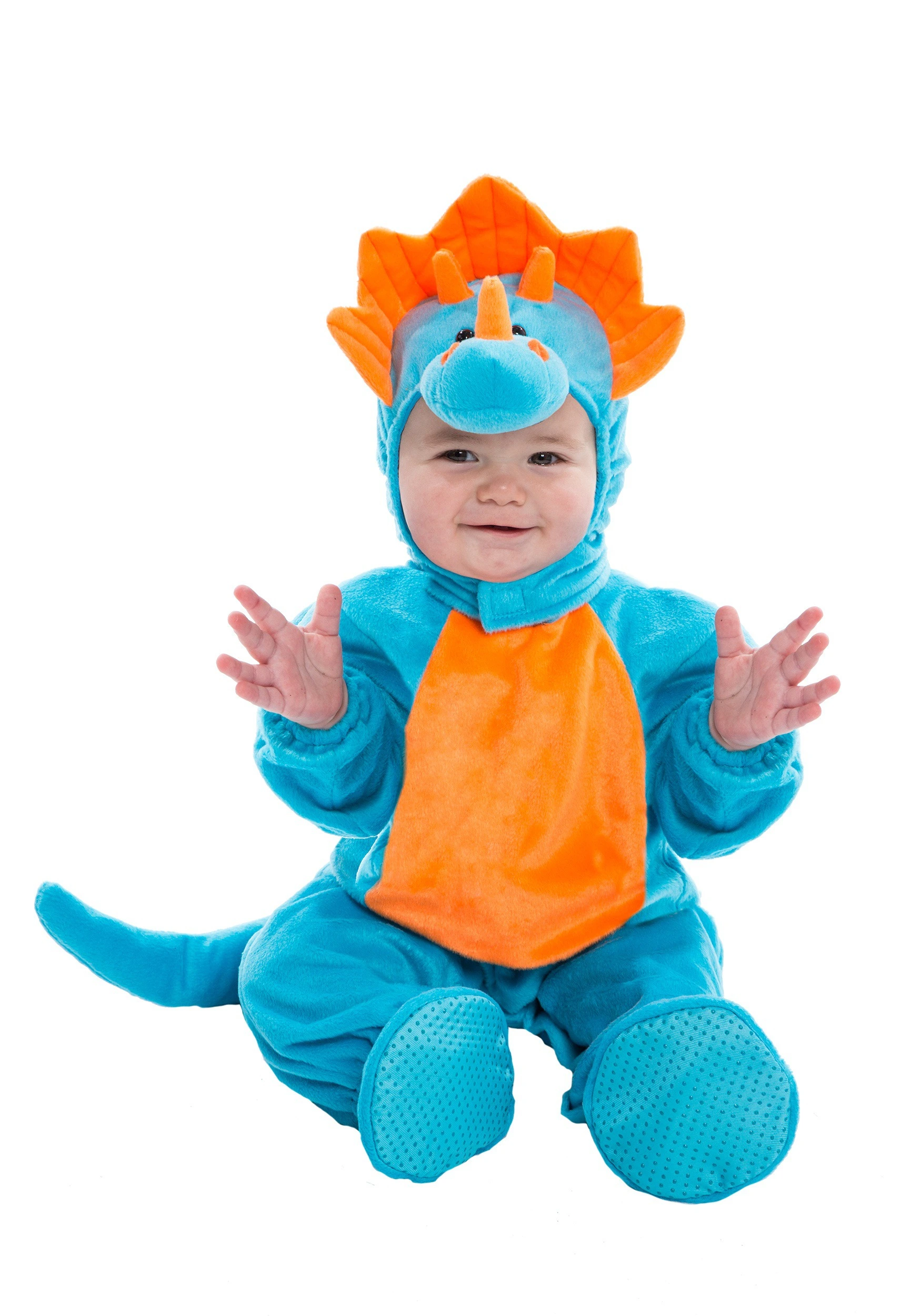 Infant Blue And Orange Dino Costume 3 Infant Blue And Orange Dino Costume