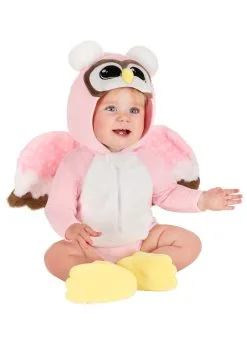 Fuzzy Pink Owl Infant Costume