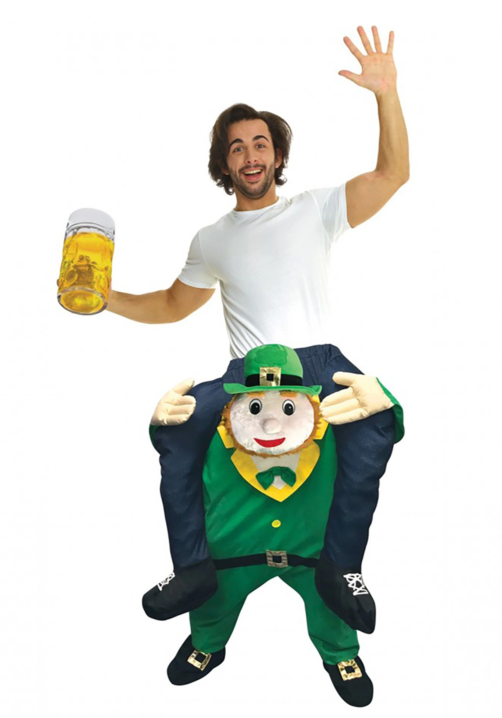 Leprechaun Piggyback Adult Costume 3 Leprechaun Piggyback Adult Costume