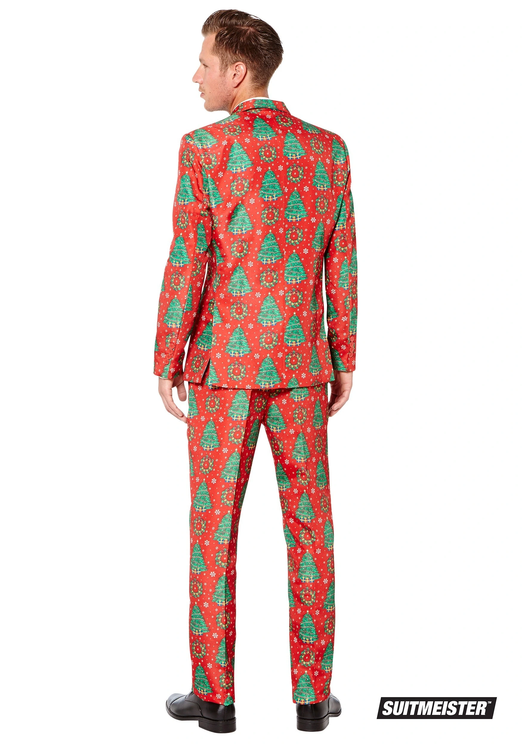 Men's Red Christmas Trees Suitmeister Suit 4 Men's Red Christmas Trees Suitmeister Suit - Image 2