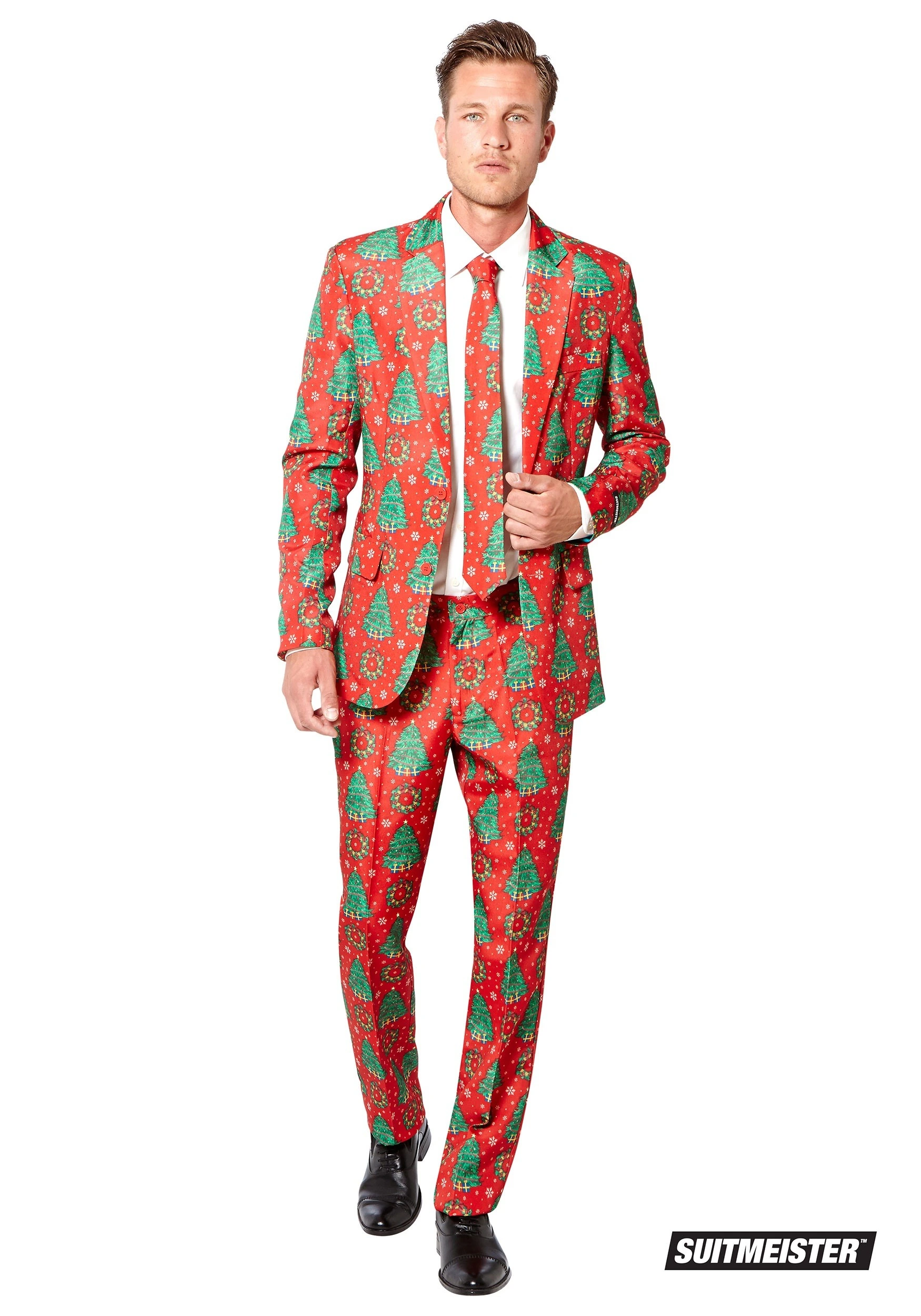 Men's Red Christmas Trees Suitmeister Suit 3 Men's Red Christmas Trees Suitmeister Suit