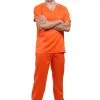 Men's Orange Prisoner Costume -Costumes Sales Store mens orange prisoner costume