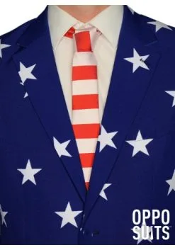 Men's OppoSuits Stars And Stripes Costume Suit 10 Men's OppoSuits Stars And Stripes Costume Suit -Costumes Sales Store mens stars and stripes suit close up