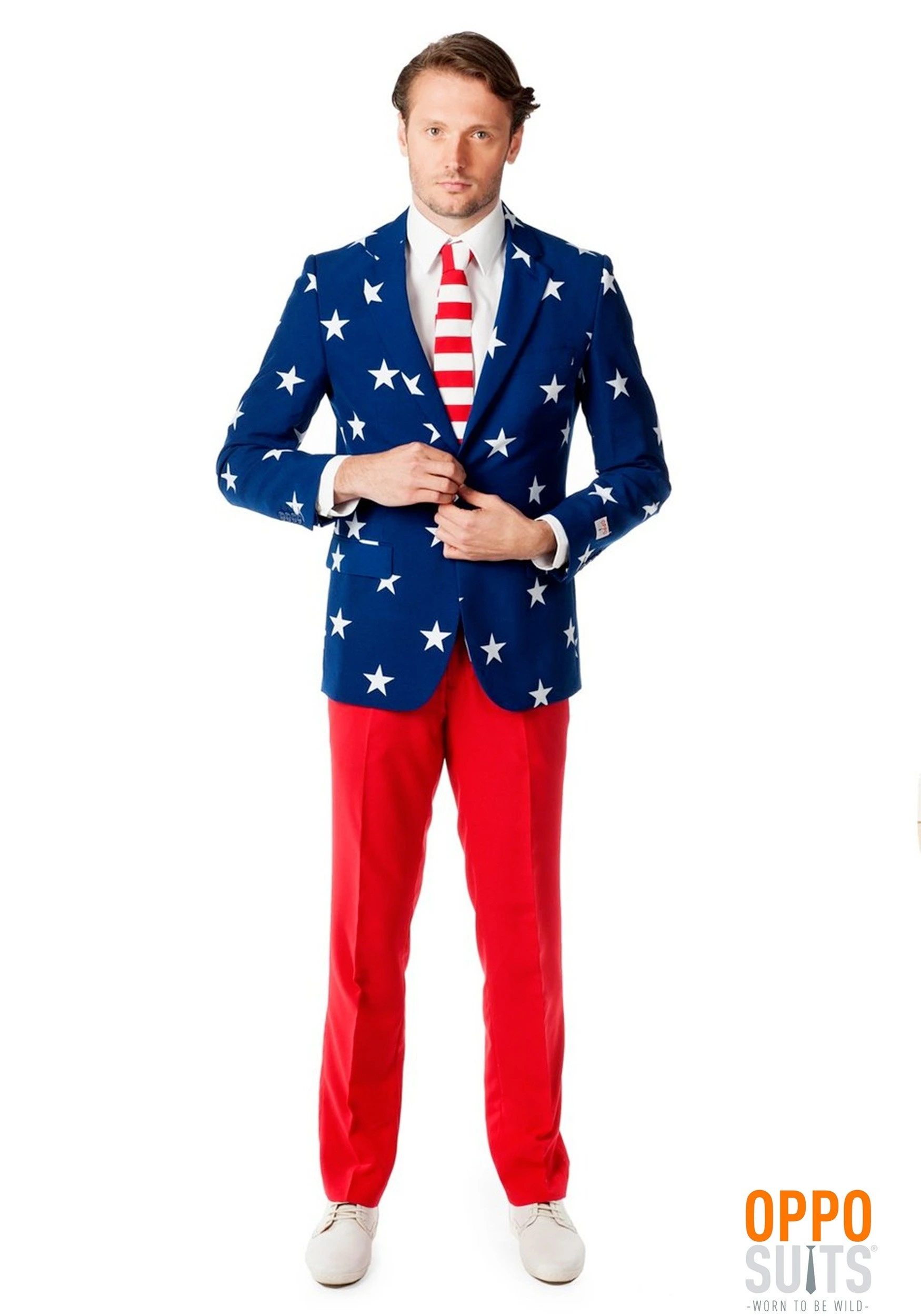 Men's OppoSuits Stars And Stripes Costume Suit 3 Men's OppoSuits Stars And Stripes Costume Suit