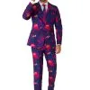 Suitmeister Retro Neon Navy Suit For Men -Costumes Sales Store mens suitmeister retro neon navy suit