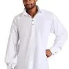 Men's White Renaissance Shirt 2 Men's White Renaissance Shirt -Costumes Sales Store mens white renaissance shirt