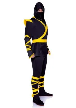 Yellow Ninja Costume For Men -Costumes Sales Store mens yellow ninja costume alt 2