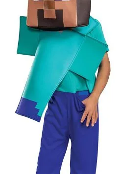 Minecraft Child Adaptive Steve Costume -Costumes Sales Store minecraft child adaptive steve costume alt 3