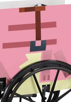 Minecraft Pig Adaptive Wheelchair Cover -Costumes Sales Store minecraft pig adaptive wheelchair cover alt 2