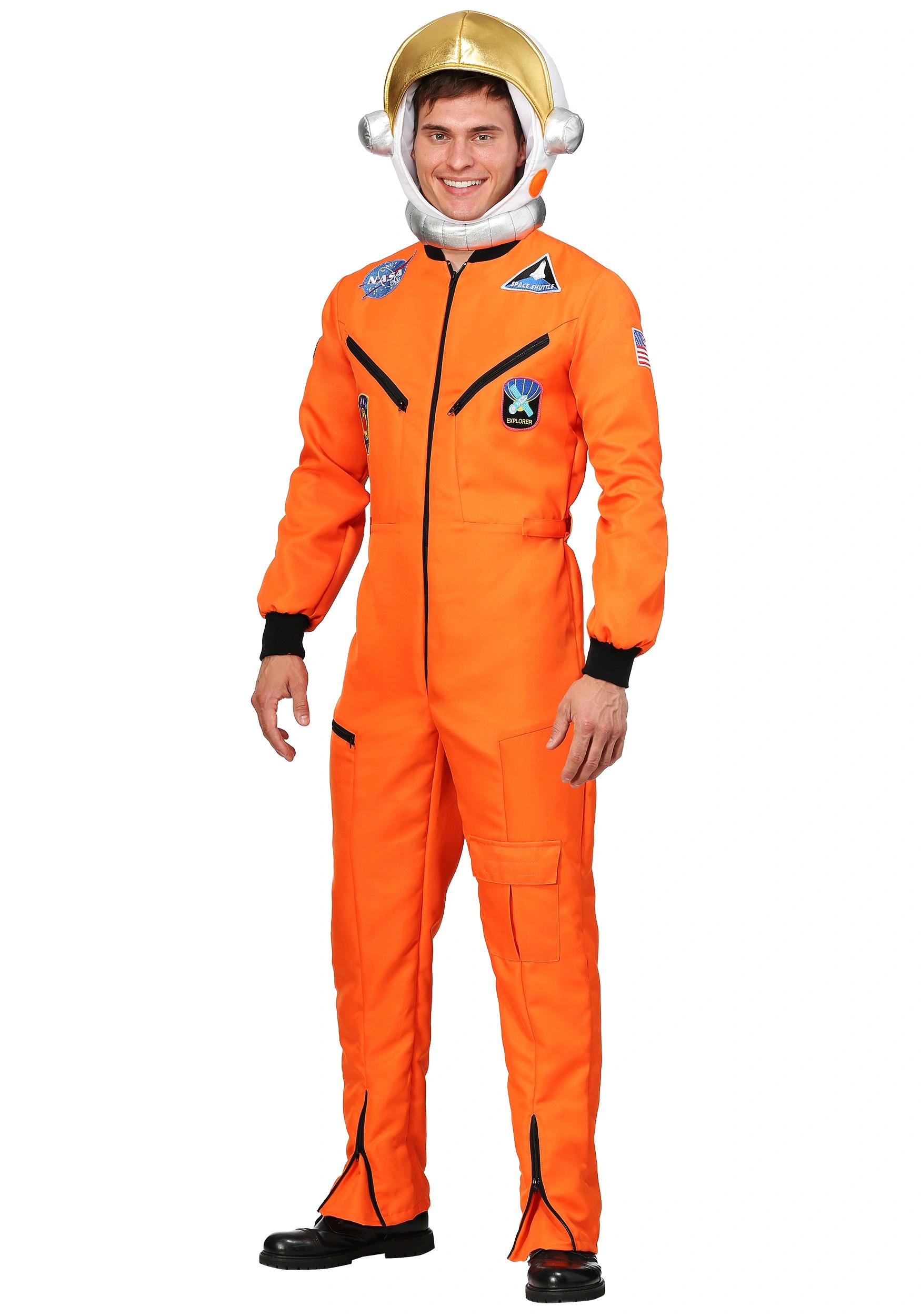 Orange Astronaut Jumpsuit Adult Costume 3 Orange Astronaut Jumpsuit Adult Costume