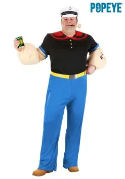 Plus Size Deluxe Popeye Costume For Men