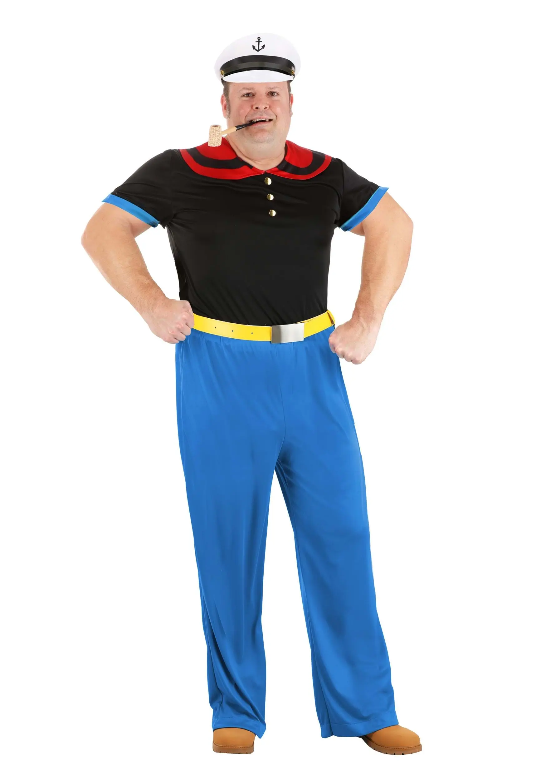 Plus Size Deluxe Popeye Costume For Men 4 Plus Size Deluxe Popeye Costume For Men - Image 2