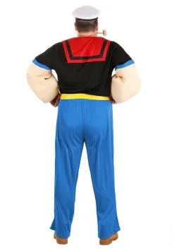 Plus Size Deluxe Popeye Costume For Men 7 Plus Size Deluxe Popeye Costume For Men -Costumes Sales Store plus size deluxe popeye costume alt 2