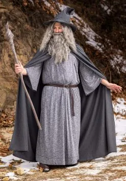 Plus Size Gandalf Lord Of The Rings Men's Costume -Costumes Sales Store plus size gandalf lord of the rings costume alt 4