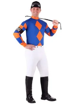Plus Size Kentucky Derby Jockey Costume For Men