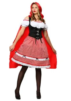 Plus Size Knee Length Red Riding Hood Costume