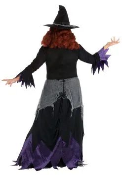 Midnight Purple Witch Plus Size Costume -Costumes Sales Store plus size midnight purple witch costume alt 1