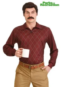 Men's Plus Size Parks And Recreation Ron Swanson Costume