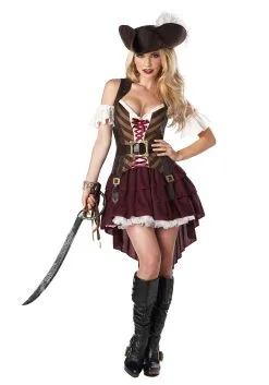 Women's Sexy Swashbuckler Captain Plus Size Costume