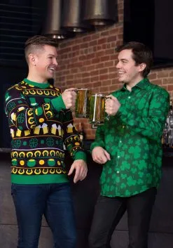 St Patrick's Fair Isle Adult Sweater -Costumes Sales Store st patricks fair isle sweater alt 3