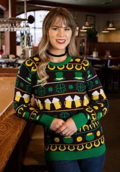 St Patrick's Fair Isle Adult Sweater -Costumes Sales Store st patricks fair isle sweater alt 4