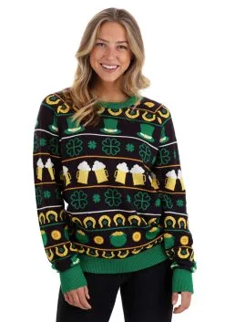 St Patrick's Fair Isle Adult Sweater -Costumes Sales Store st patricks fair isle sweater alt 7