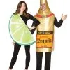 Tequila Bottle And Lime Slice Costume For Couples -Costumes Sales Store tequila bottle and lime slice couples costume