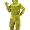 Men's The Grinch Deluxe Jumpsuit W/ Latex Mask -Costumes Sales Store the grinch deluxe jumpsuit with latex mask mens s