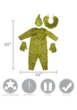 Men's The Grinch Deluxe Jumpsuit W/ Latex Mask -Costumes Sales Store the grinch deluxe mens s m jumpsuit w latex mask alt 5