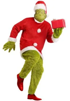 Adult The Grinch Plus Size Santa Deluxe Jumpsuit With Mask 11 Adult The Grinch Plus Size Santa Deluxe Jumpsuit With Mask -Costumes Sales Store the grinch santa adult plus size deluxe costume alt 3
